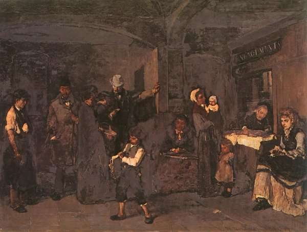 The Pawnbroker's Shop (Zaloghaz) 1874 by Mihaly Munkacsy
