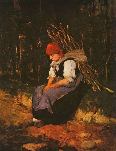 Woman Carrying Faggots (Rozsehordo no) 1873 by Mihaly Munkacsy