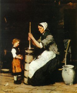 Woman Churning (Kopulo asszony)  1872-73