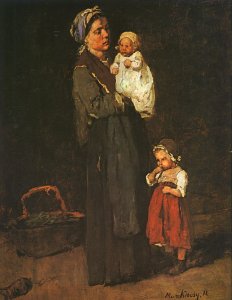 Mother and Child - study for "The Pawnbrokers Shop" (Anya Gyermekkel- Tanulmany a zaloghaz címü kephez)  1873